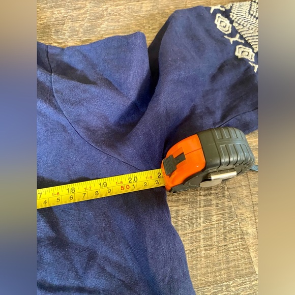 Johnny Was Blue Embroidered Kimono-style Open Front Cardigan - Picture 11 of 15